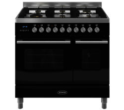 BRITANNIA  Delphi 90 Twin Dual Fuel Range Cooker - Gloss Black